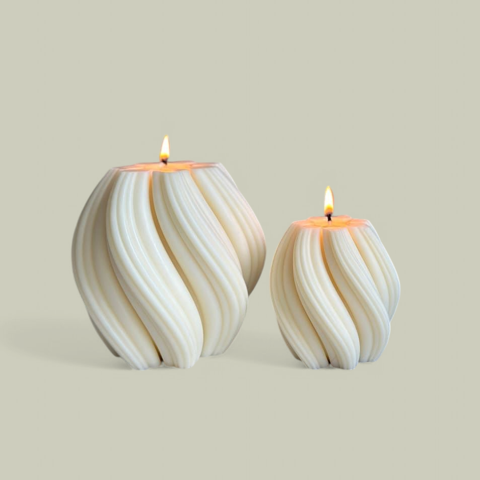 Swirl Candle- Pack Of 2