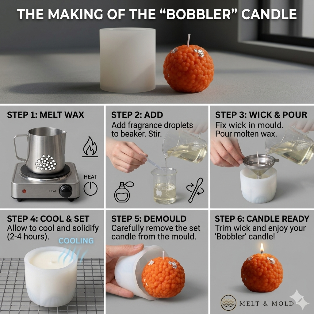 Ladoo Candle Mould - Single Cavity
