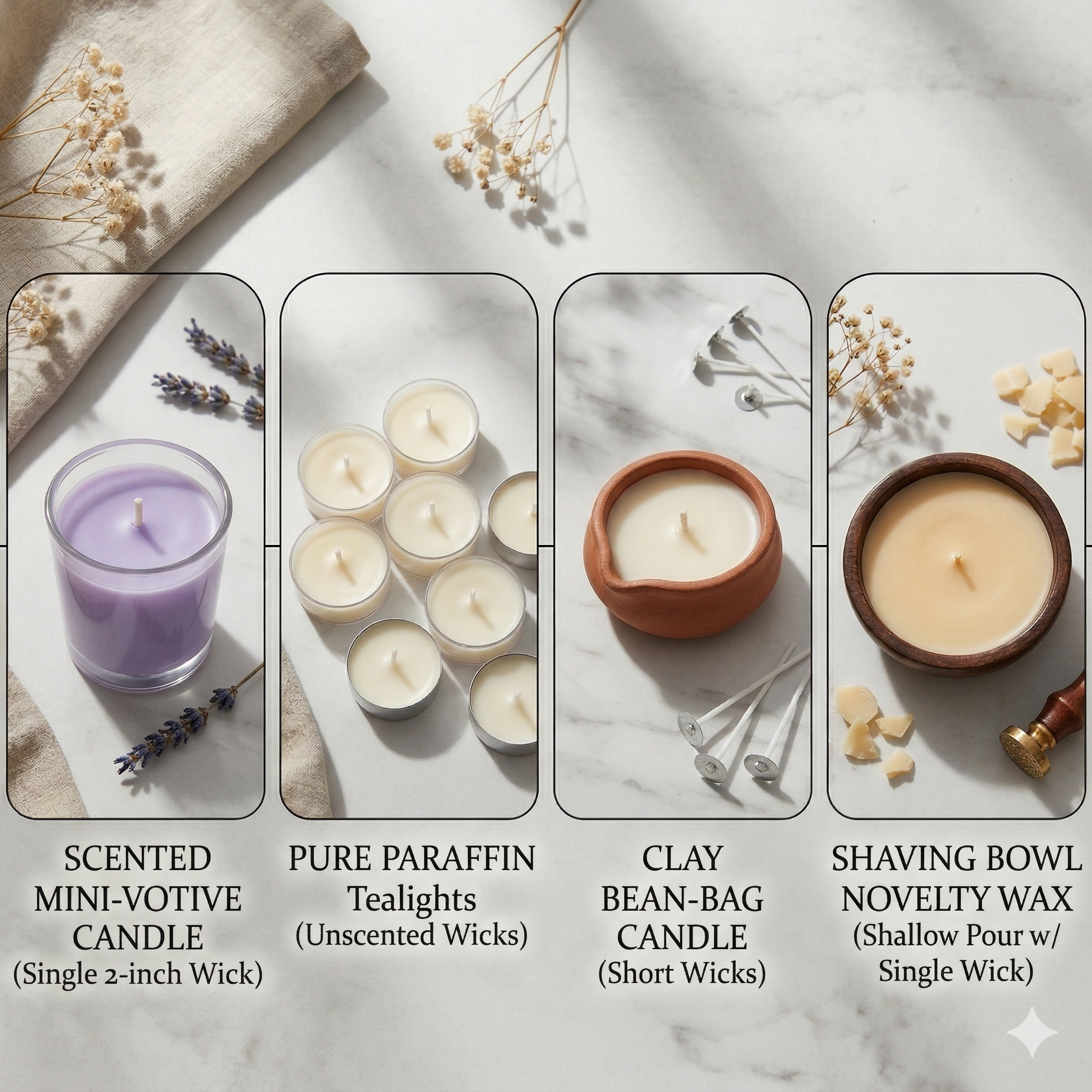 Candle Wick - 2 inch – Lifestyle | Melt & Mold