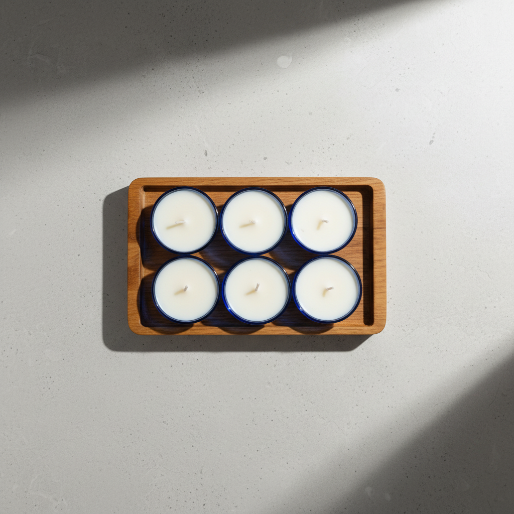 Glass Bowl Candle- Blue – Product View | Melt & Mold