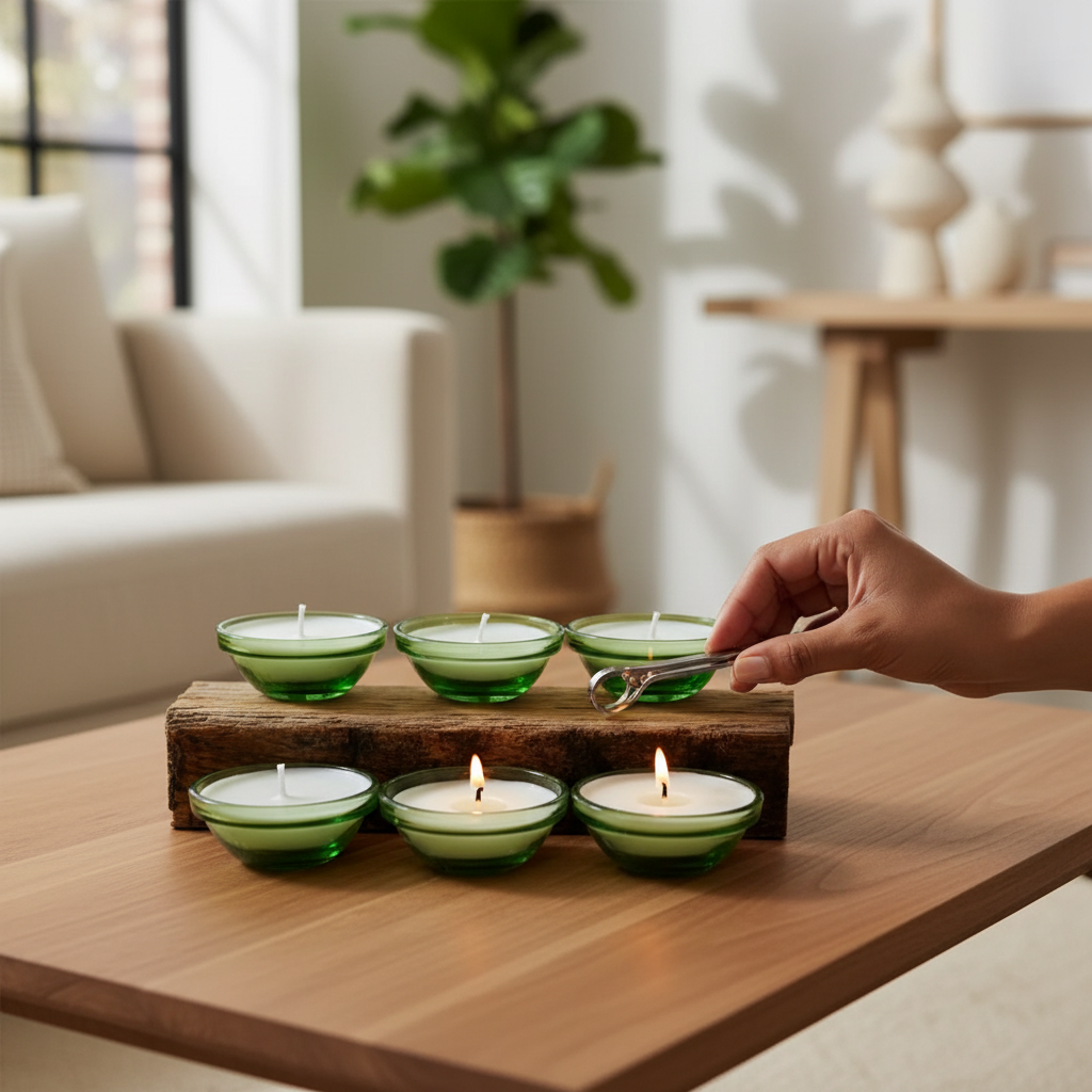 Glass Bowl Candle- Green | Melt & Mold