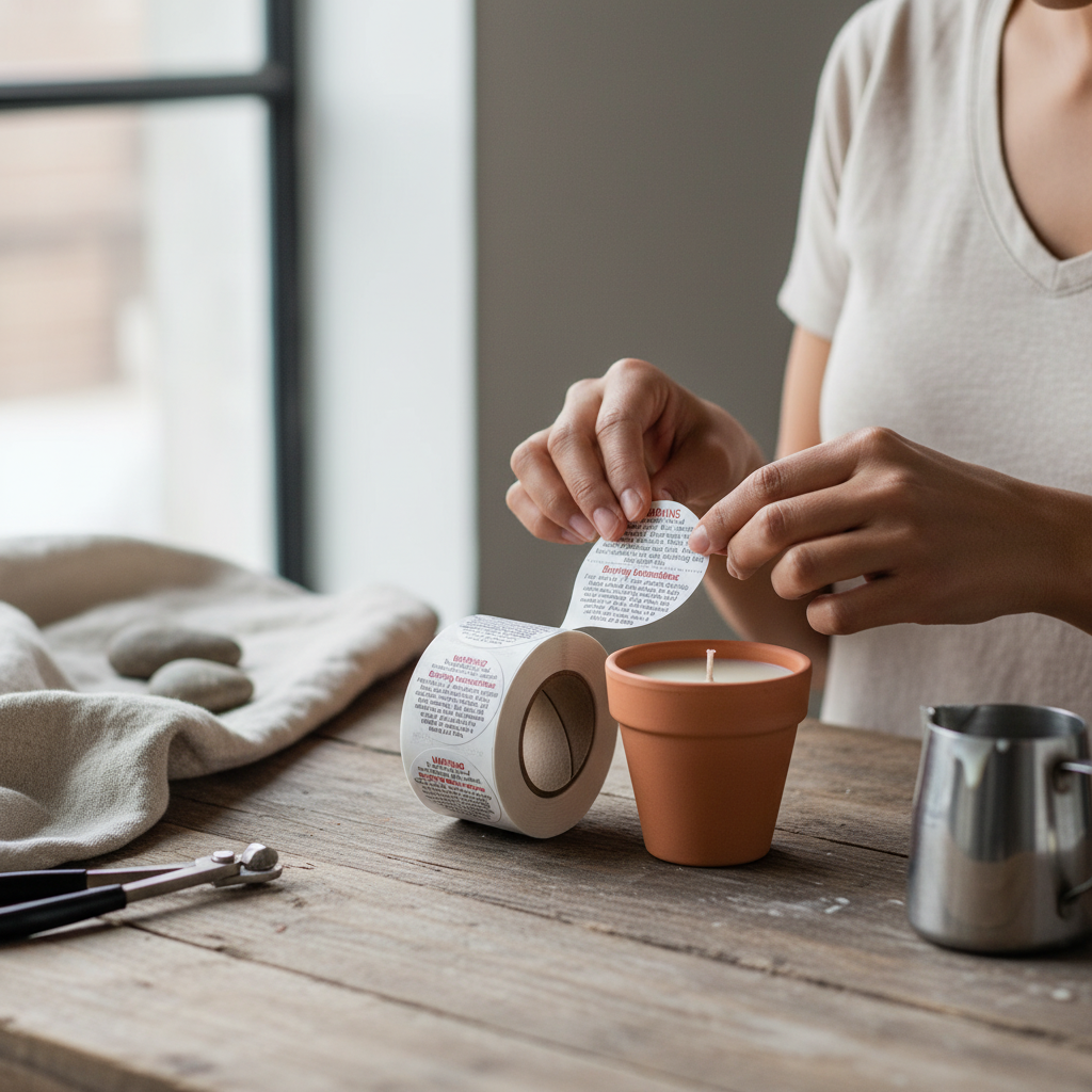 1 Inch Candle Warning Stickers