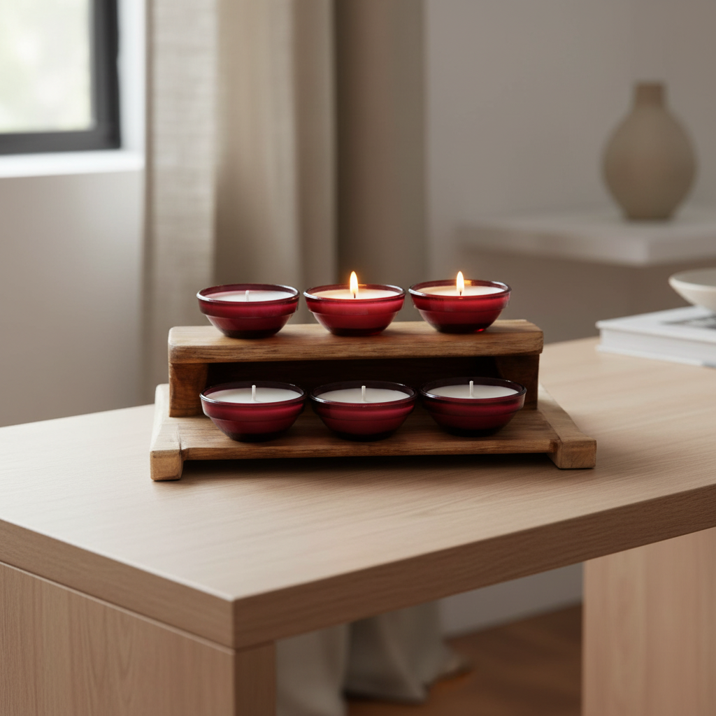 Glass Bowl Candle- Dark Pink | Melt & Mold