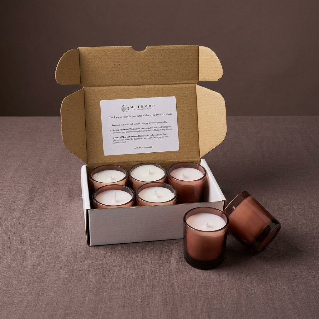 Shot Glass Candle- Brown | Melt & Mold