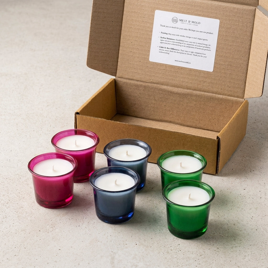 Shot Glass Candle- Multicolour – Product View | Melt & Mold