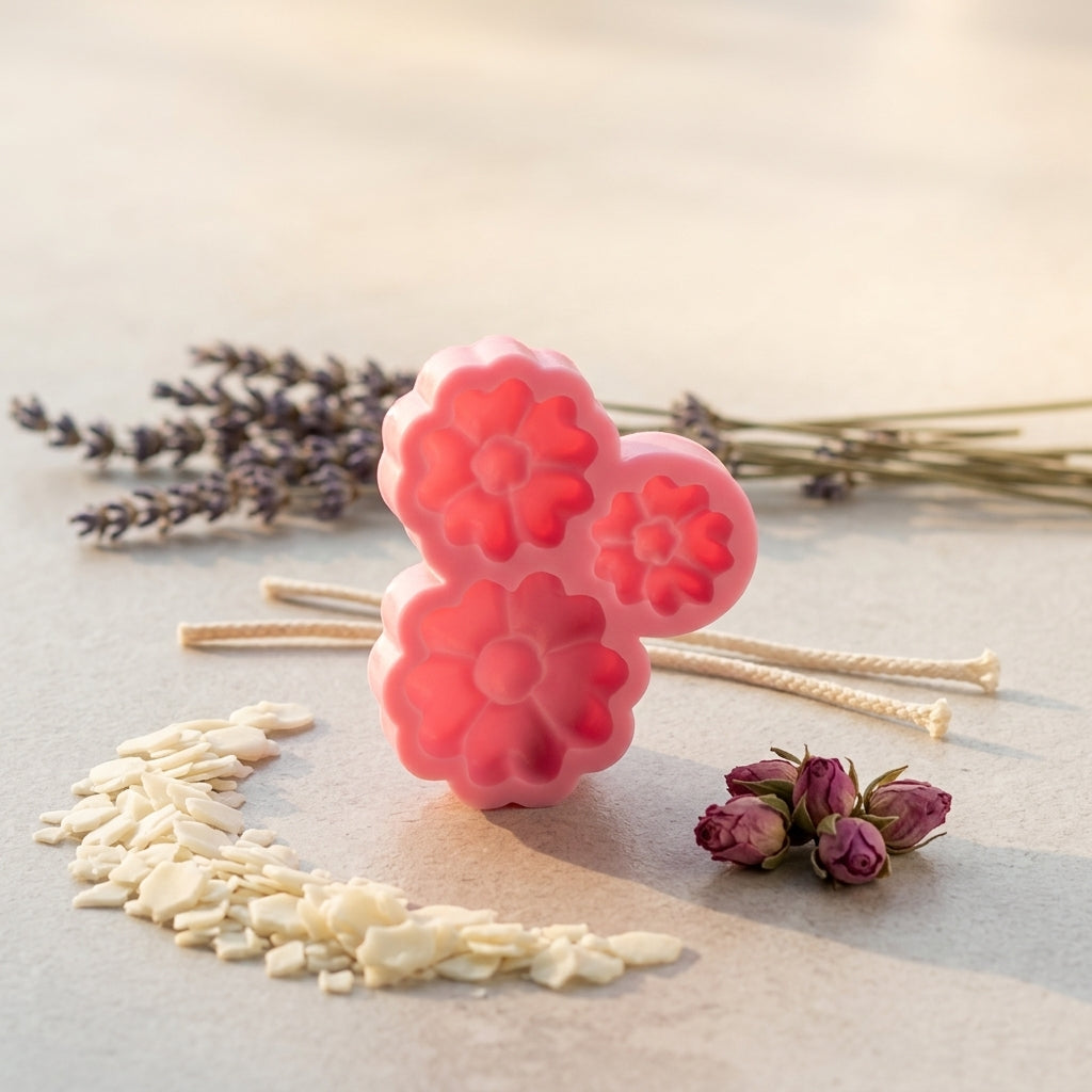 3 Cavity Flower Mould