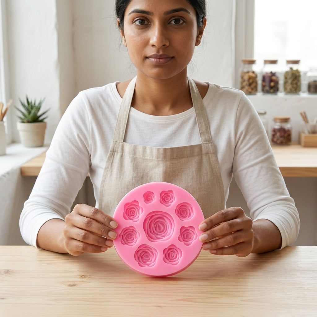 9 Cavity Rose Mould