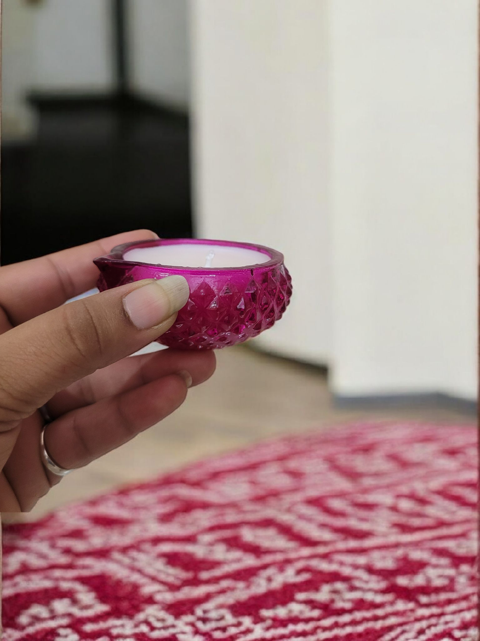 Glass Diya Candle