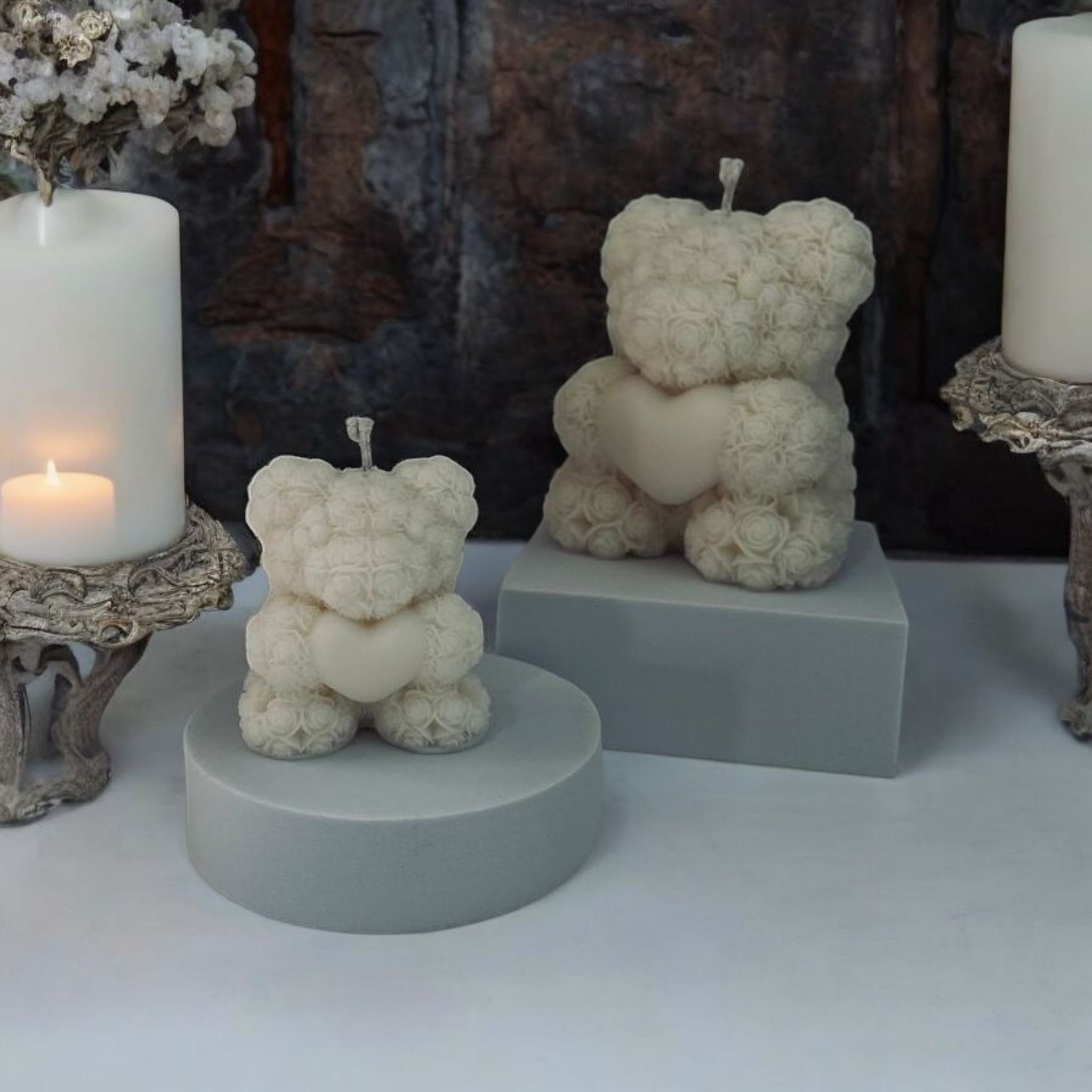 Teddy Candle- Set Of 2