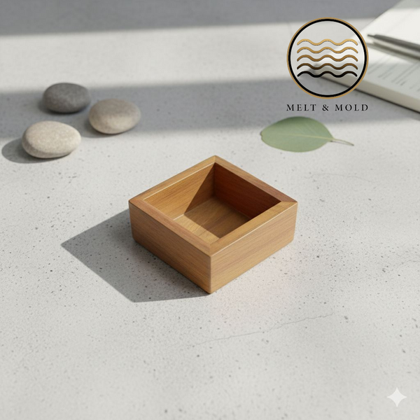 Mini Wooden Square Jar