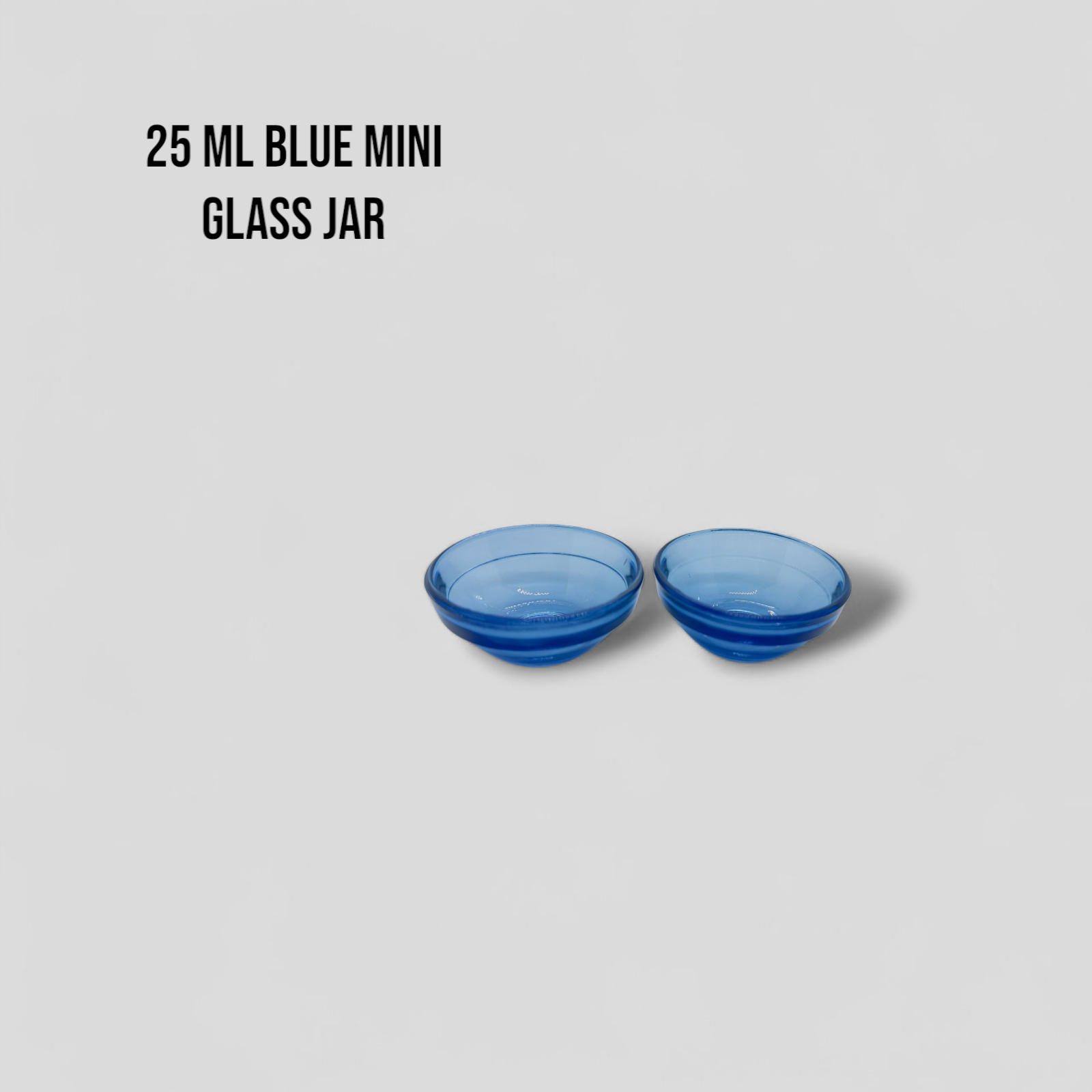 Blue Mini Glass Jar- Set Of 2
