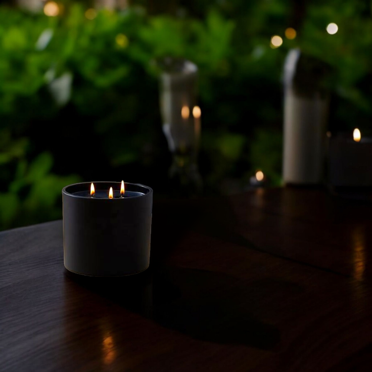 120 ml Matt Black Glass Jar