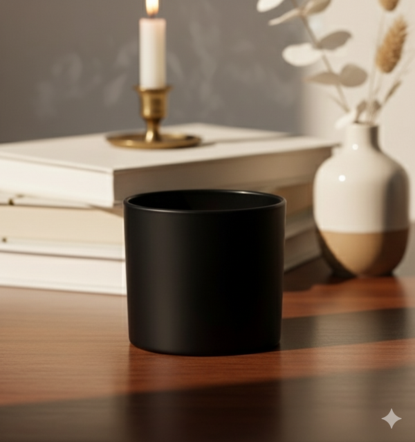 120 ml Matt Black Glass Jar