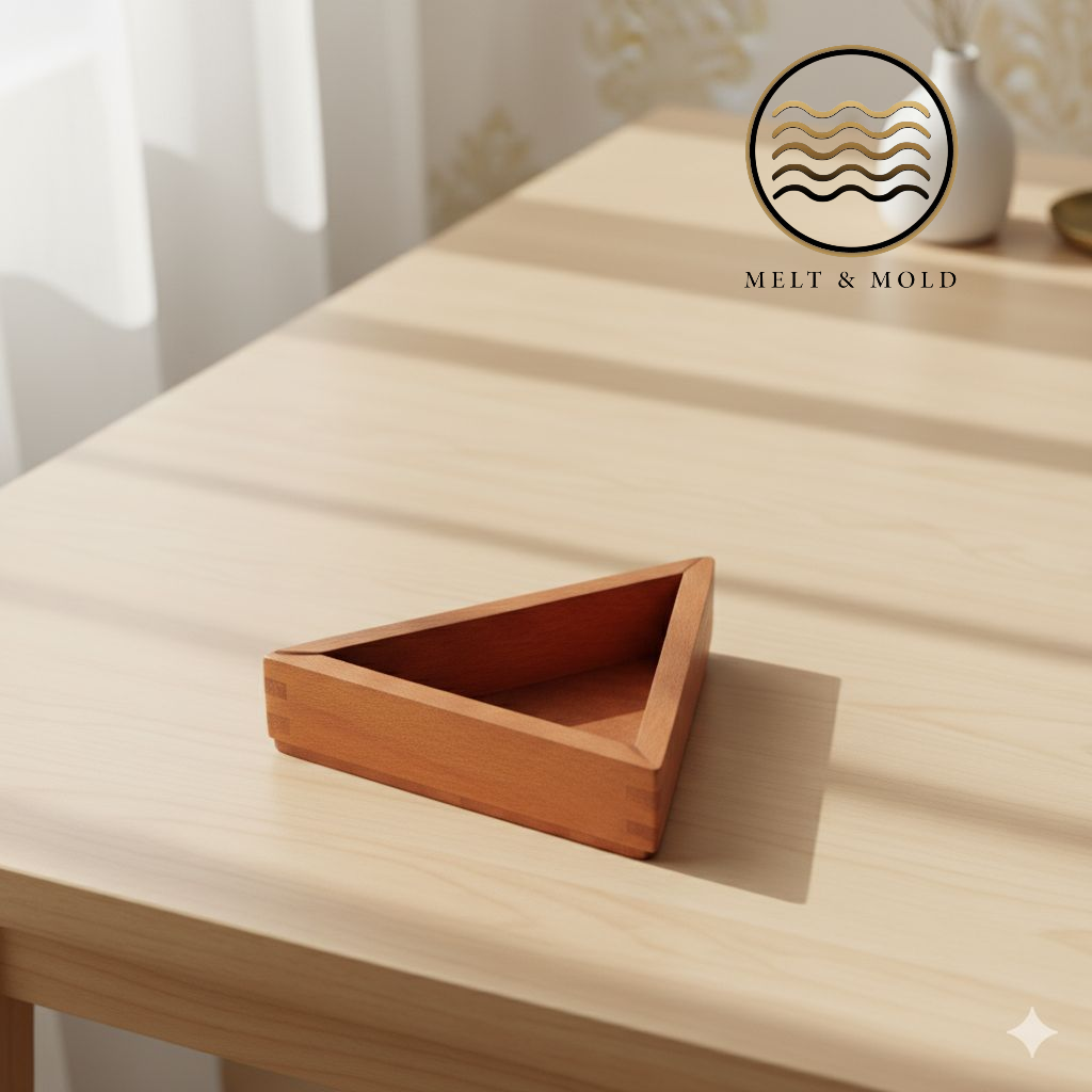 Triangle Wooden Jar