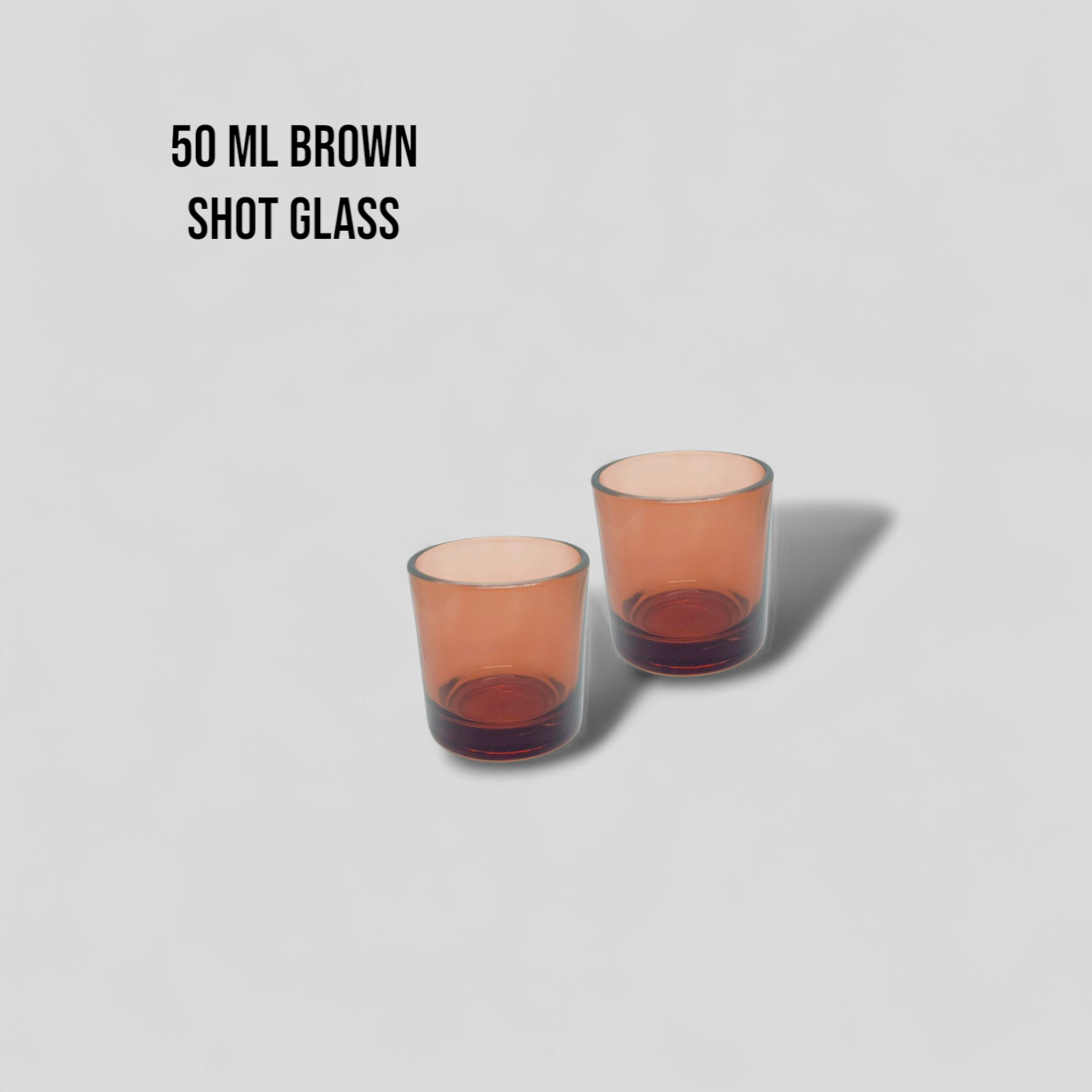 Brown Shot Glass Jar-Set Of 2