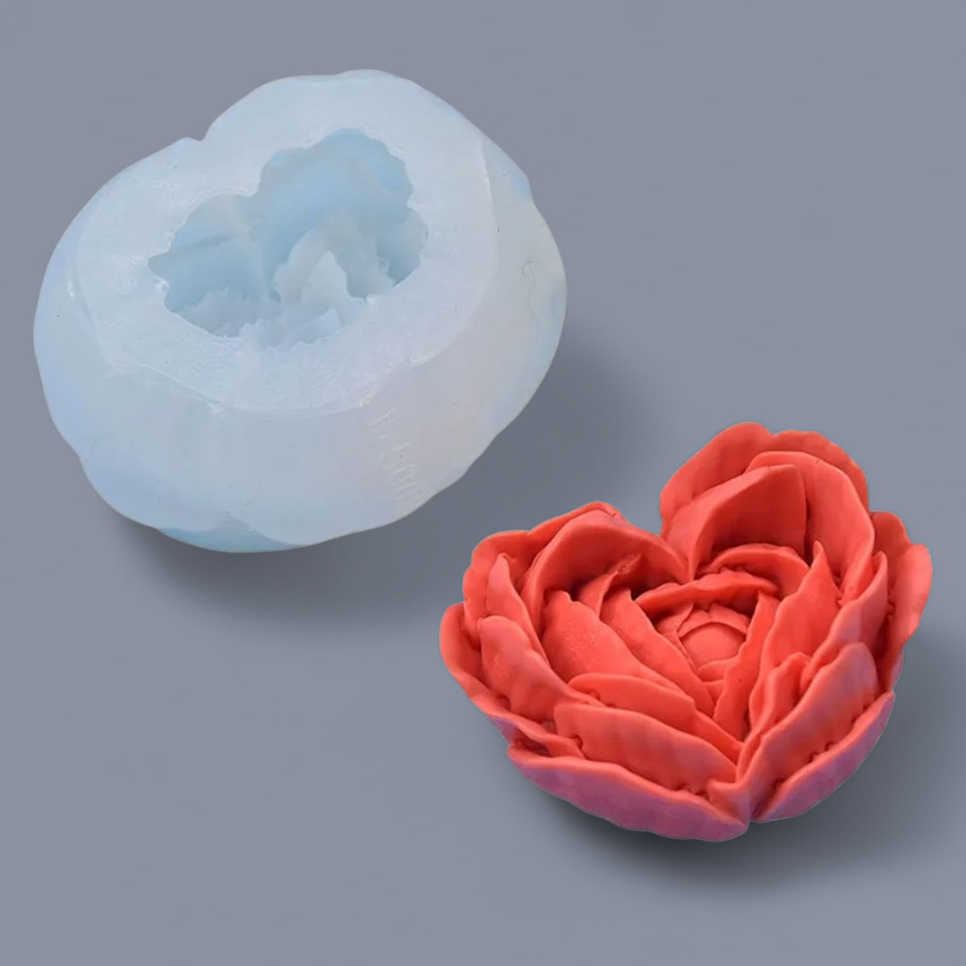 Melt & Mold Rose Heart Petal Silicone Mould for candle making