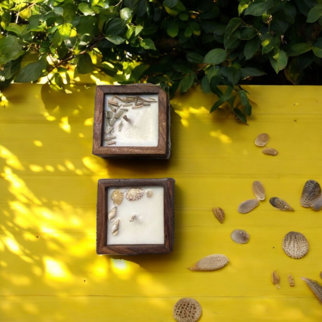 Mini Wooden Square Jar
