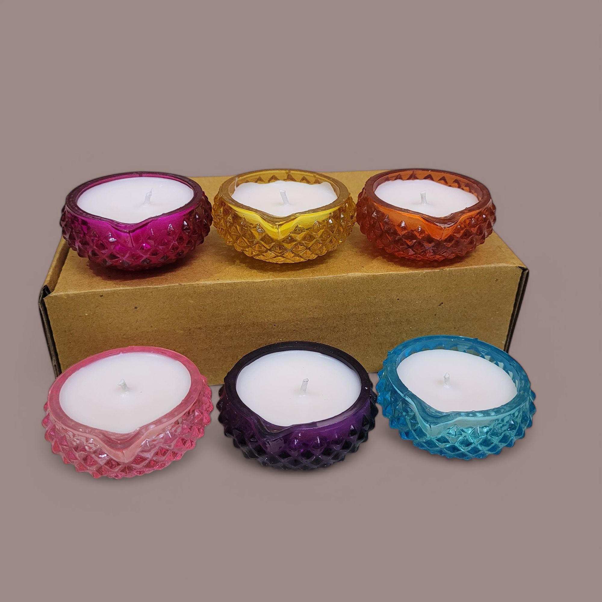 Glass Diya Candle