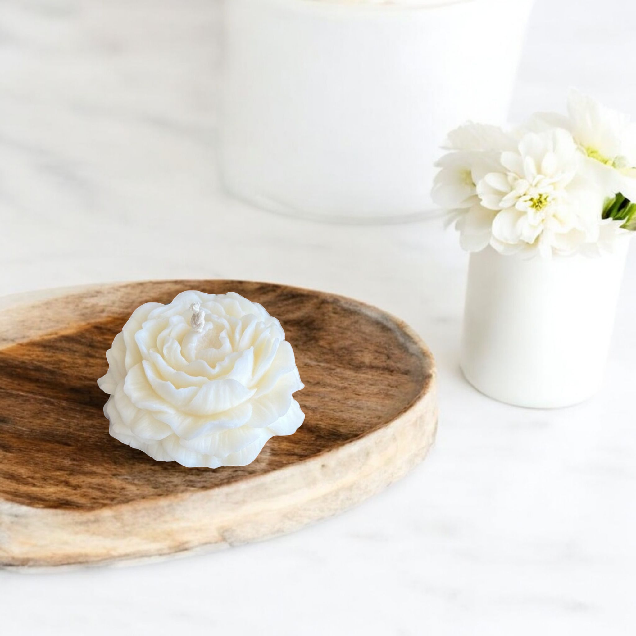 Peony Flower Candle