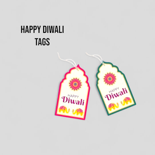 Diwali Tags- Pack Of 10 (Assorted Colors)