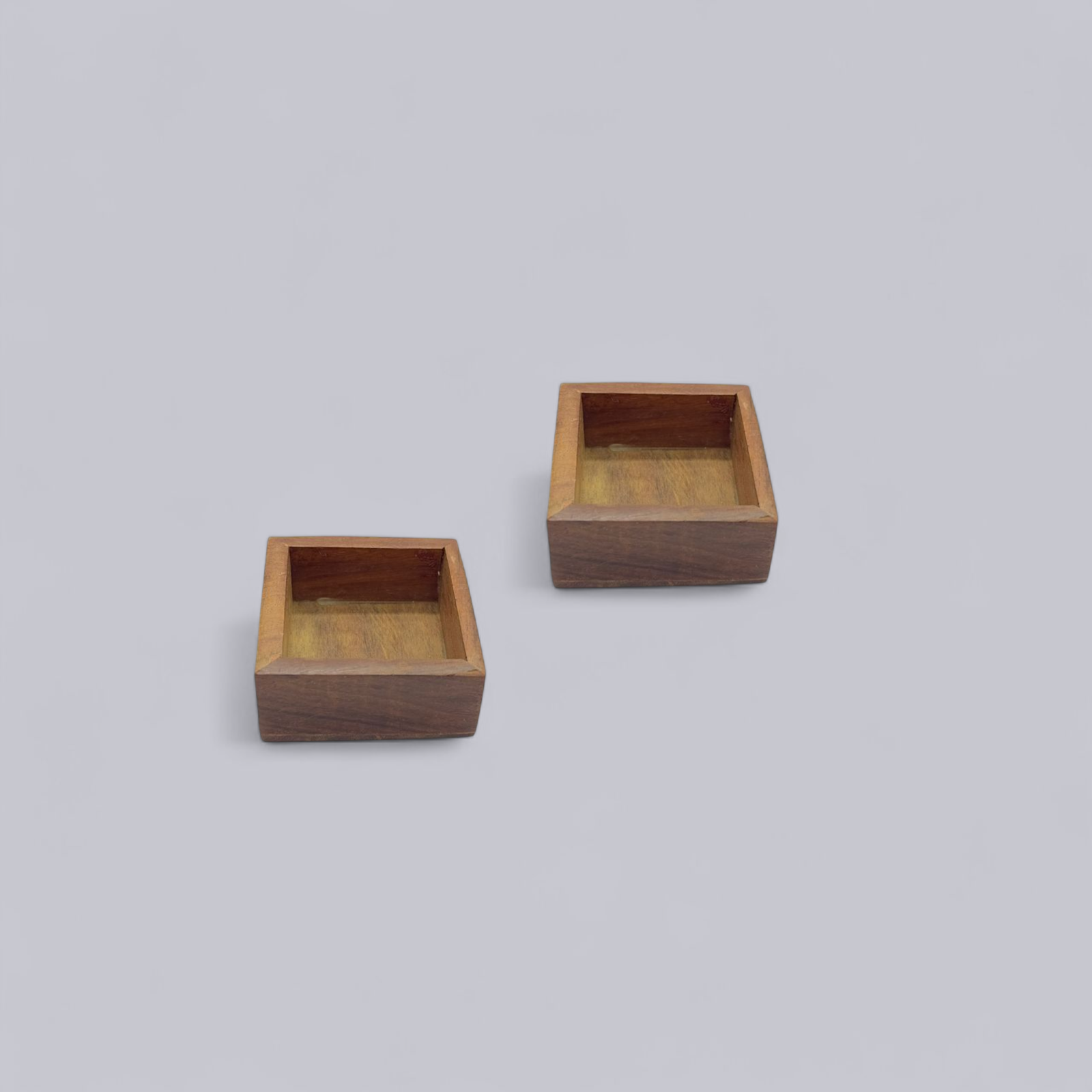 Mini Wooden Square Jar