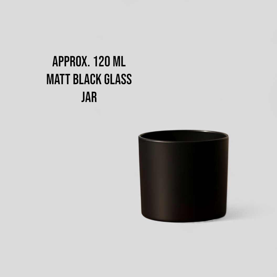 120 ml Matt Black Glass Jar