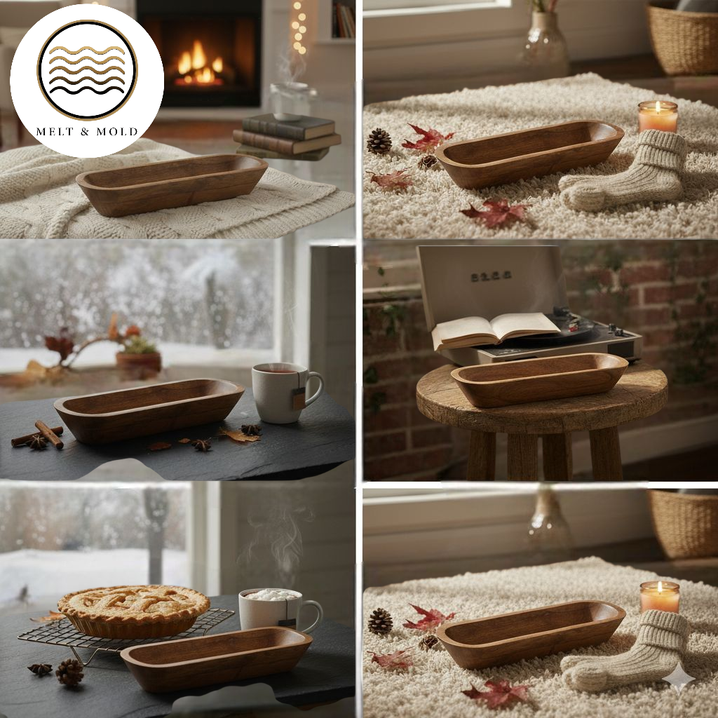 Long Wooden Dough Jar