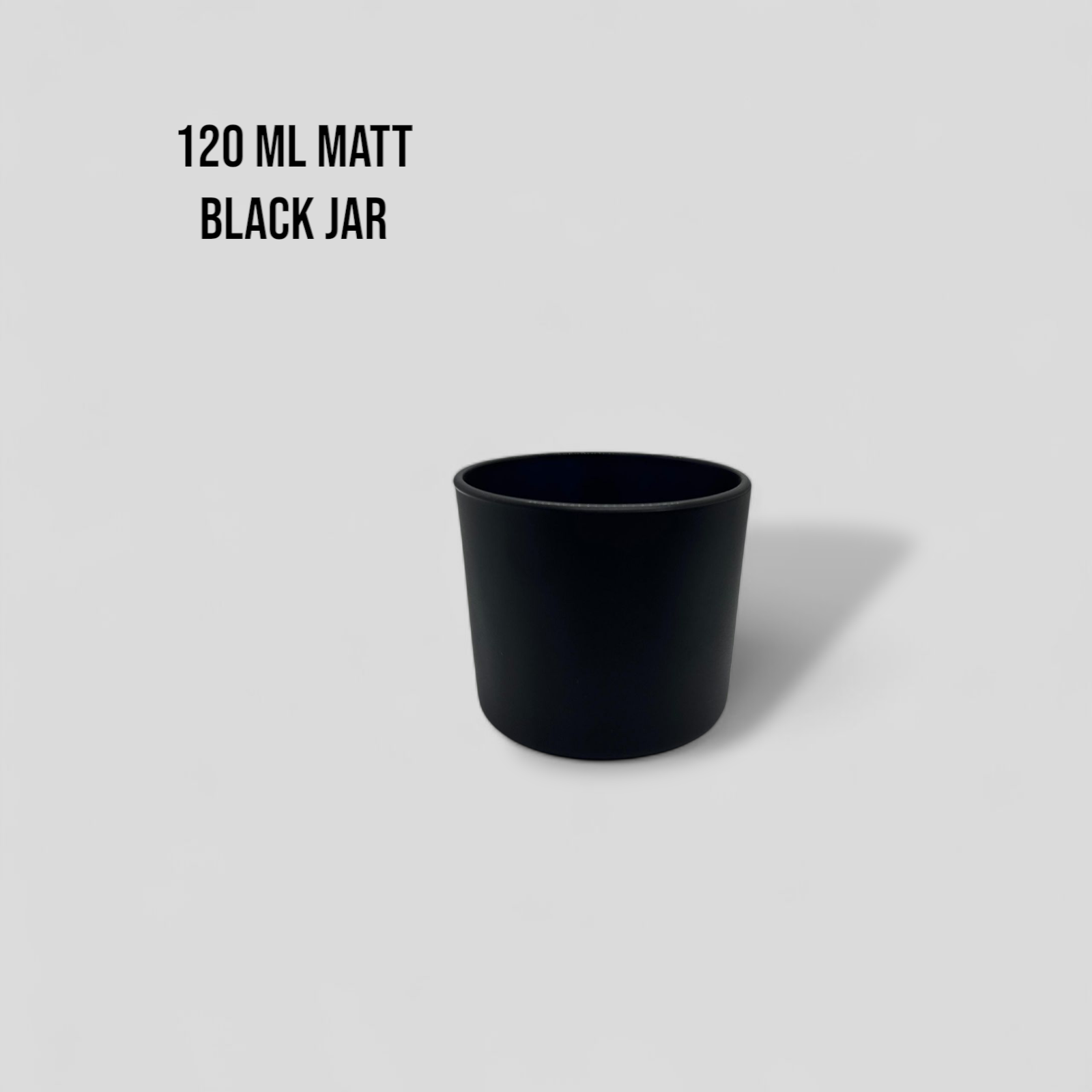 120 ml Matt Black Glass Jar