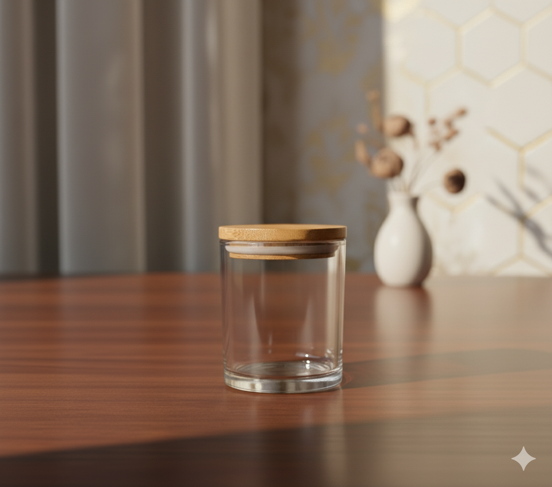 180-200 ml Transparent Glass Jar With Lid