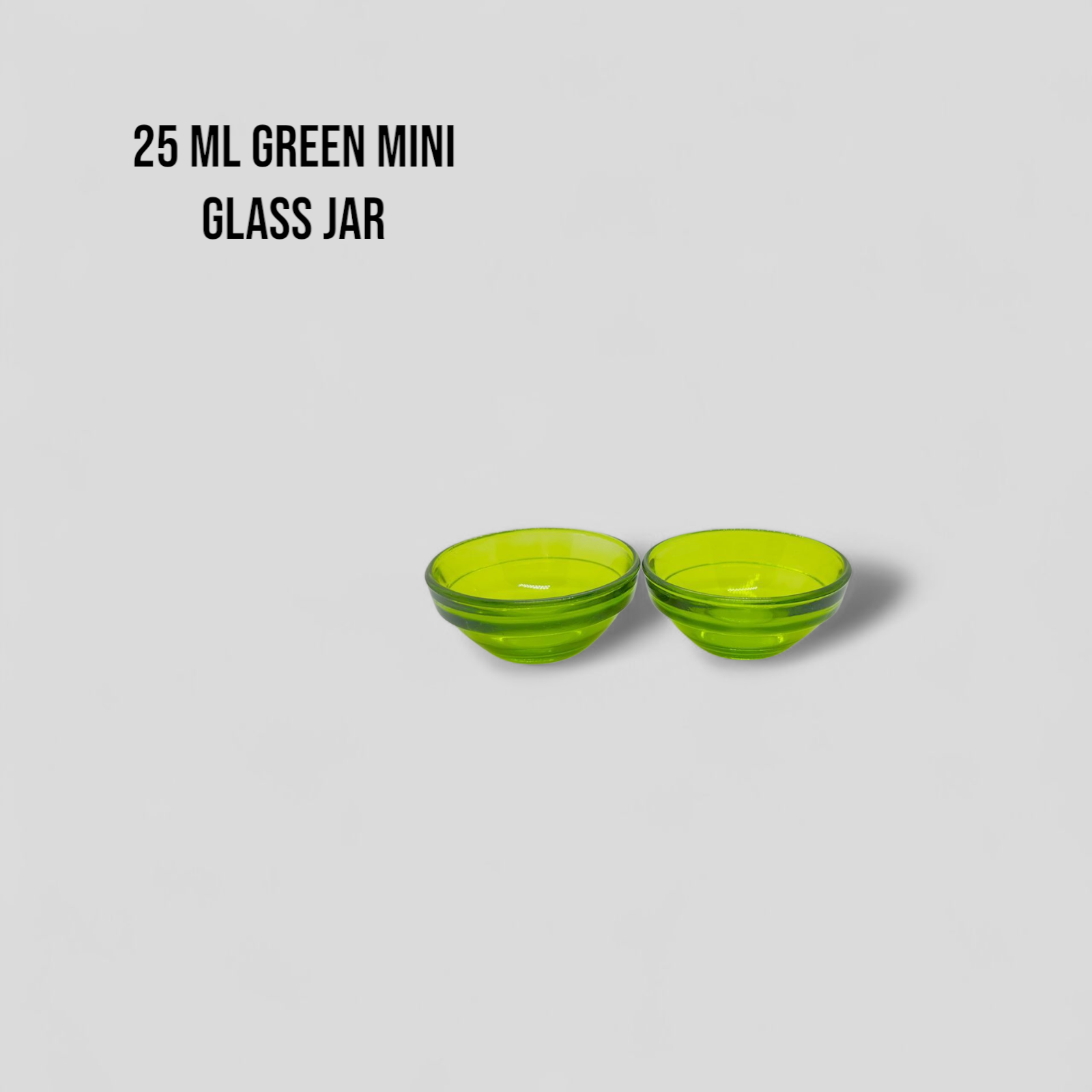 Green Mini Glass Jar- Set Of 2
