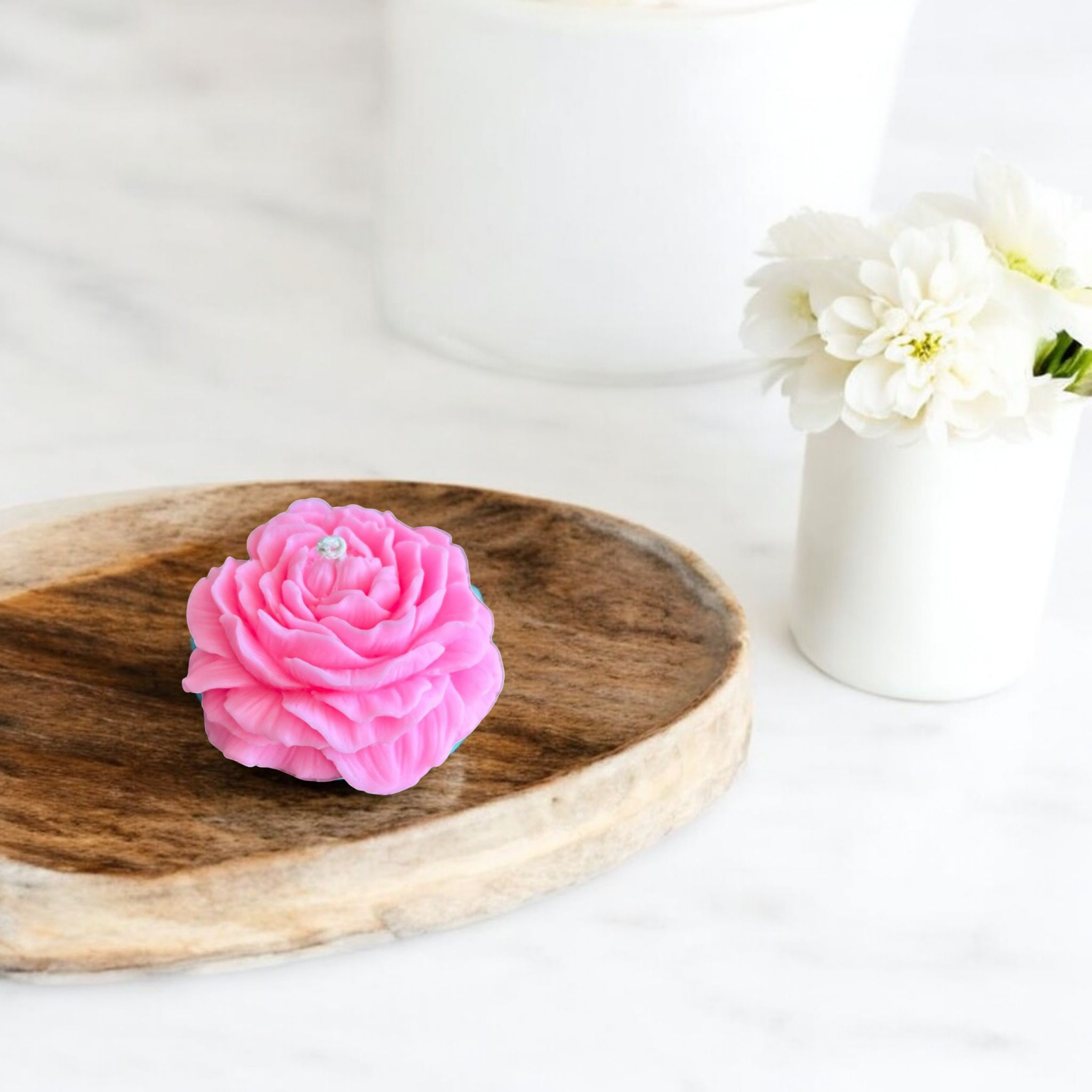 Peony Flower Candle