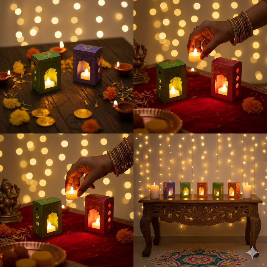 Deep Dwar - Pack Of 8 (Tealight Inclusive)