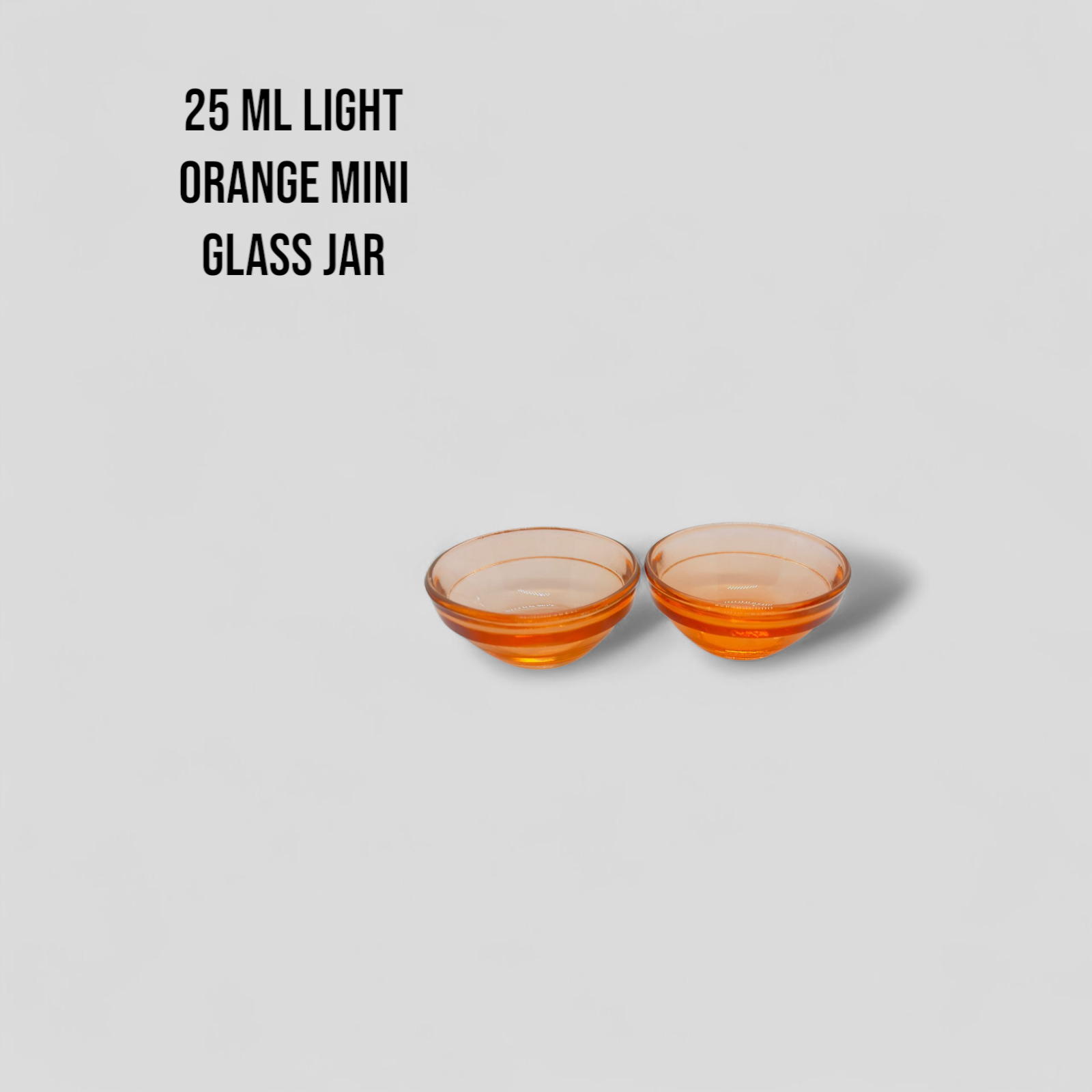Orange Mini Glass Jar- Set Of 2